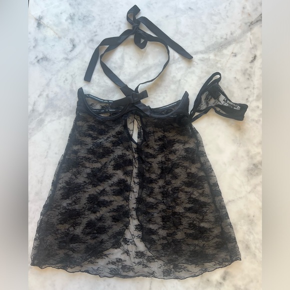 Seduction by fredericks of hollywood Open Bust Lace Camisole & G String Panty S - Picture 6 of 6